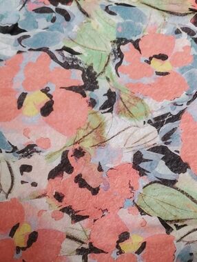 Floral Coral & Pastel Print Fabric
